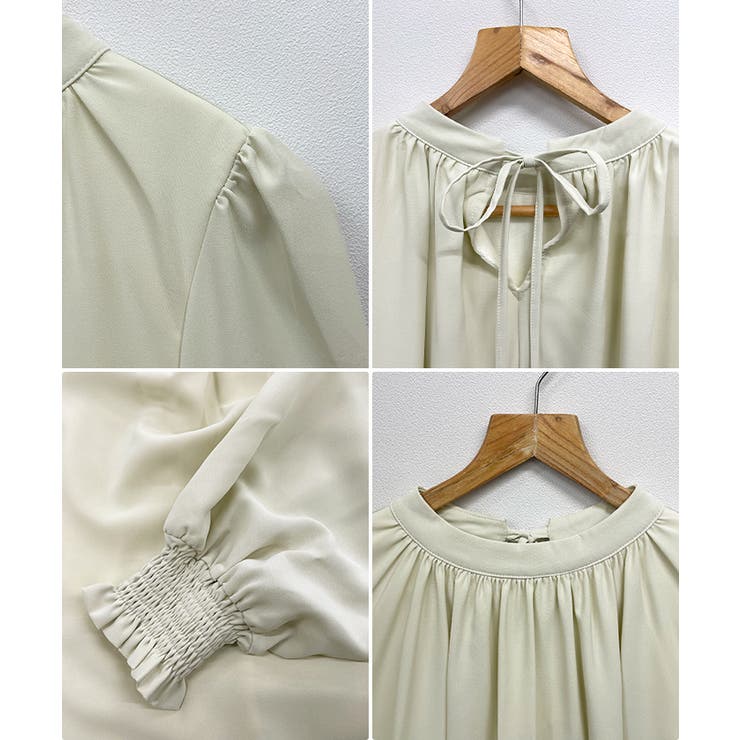 裏起毛あたたかい。ハイネックバルーンスリーブブラウス | futier land | 詳細画像10 