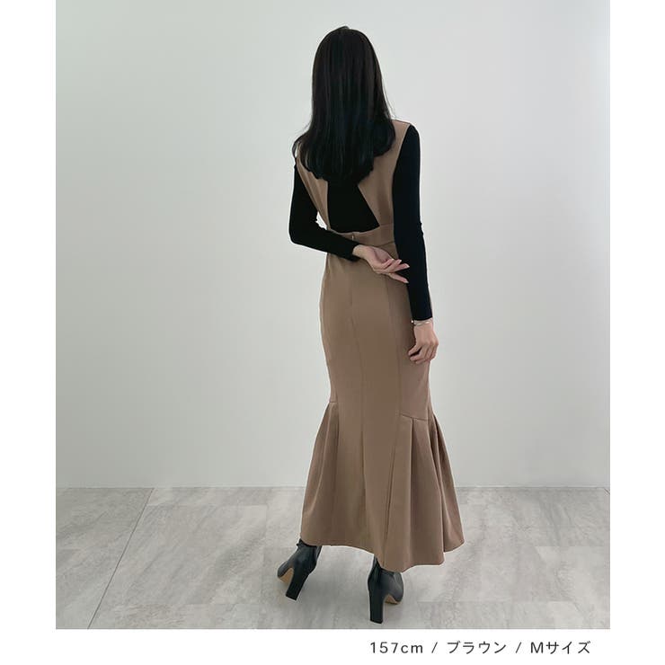 抜かりない360度美シルエット。サイドタックマーメイドワンピース | futier land | 詳細画像8 