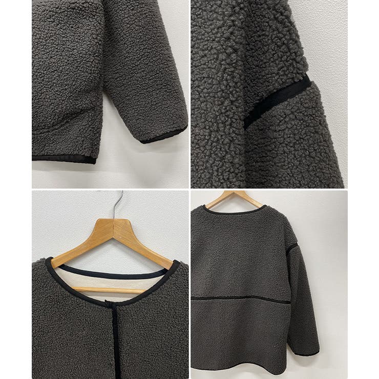 こなれ配色で差がつく。配色パイピングボアブルゾン | futier land | 詳細画像10 