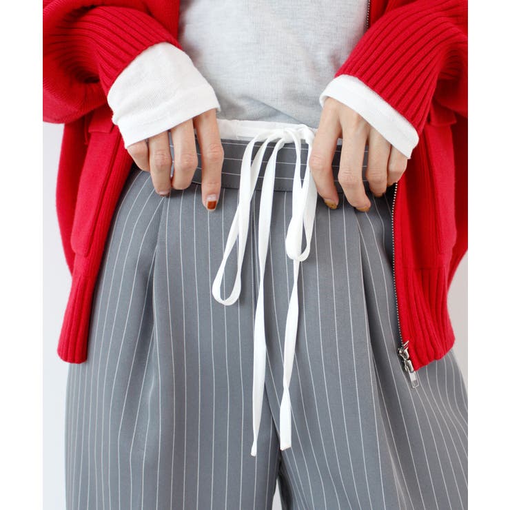 《ABYSアビス》チラ見せお洒落！レイヤード風ストライプパンツ | futier land | 詳細画像16 