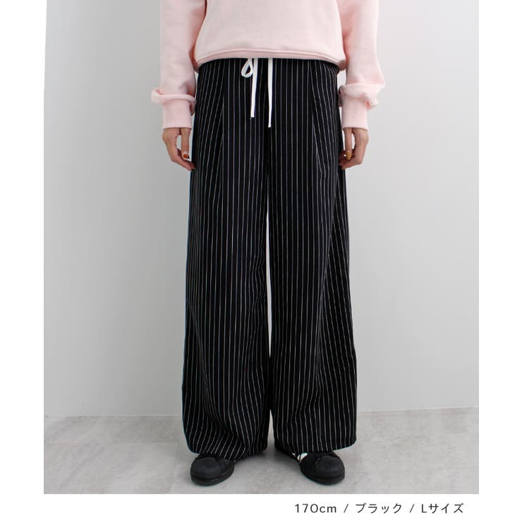 《ABYSアビス》チラ見せお洒落！レイヤード風ストライプパンツ | futier land | 詳細画像7 