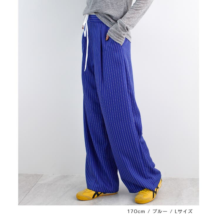 《ABYSアビス》チラ見せお洒落！レイヤード風ストライプパンツ | futier land | 詳細画像8 