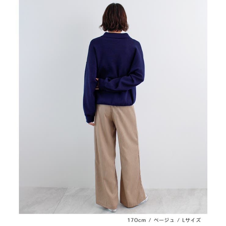 《ABYSアビス》チラ見せお洒落！レイヤード風ストライプパンツ | futier land | 詳細画像9 