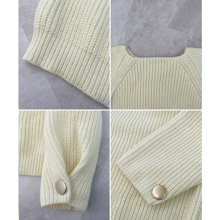 上品溢れるアクセント。袖ボタンKNIT | futier land | 詳細画像11 