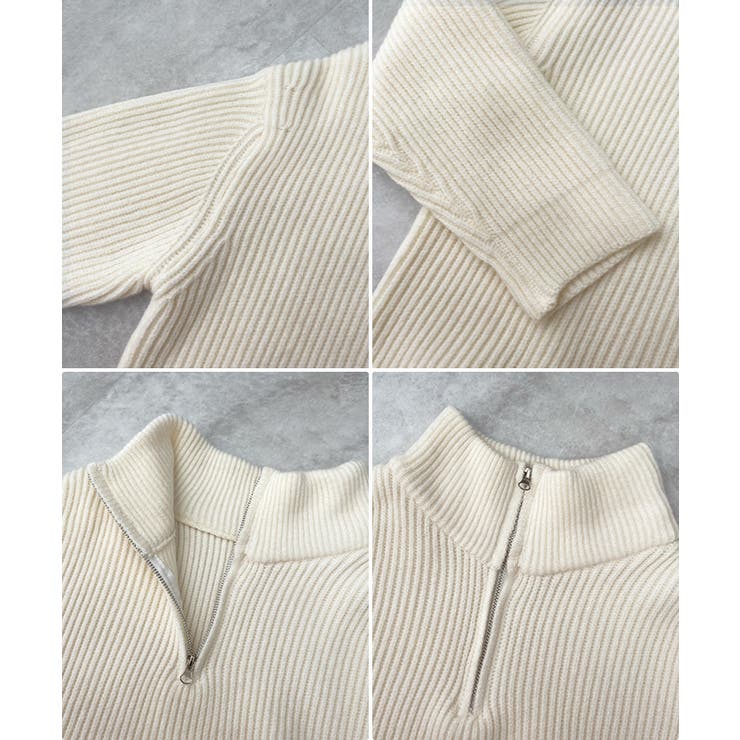 ジップで魅せるこなれニット。ハーフジップニットプルオーバー | futier land | 詳細画像11 