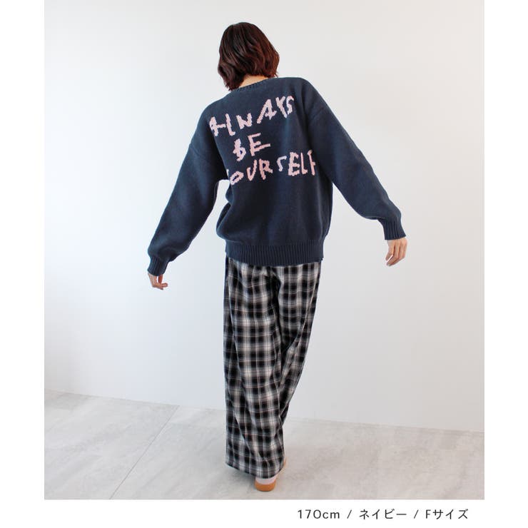 《ABYS》後ろ姿も可愛く決まる。バックロゴニットトップス | futier land | 詳細画像8 