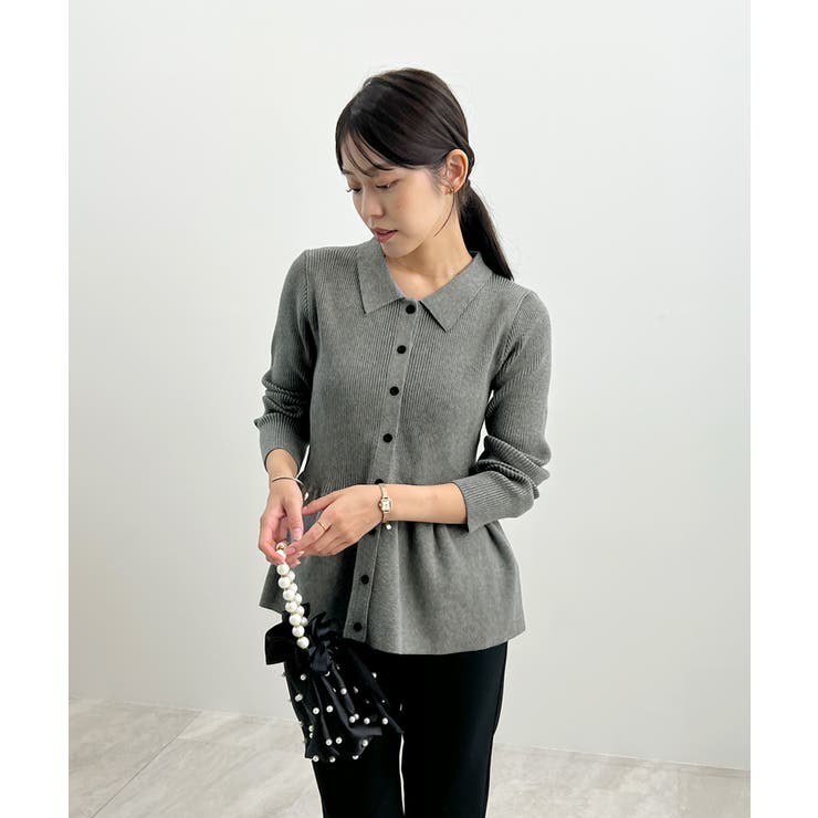 春新色追加！上品な大人へ。ペプラムリブニット | futier land | 詳細画像13 