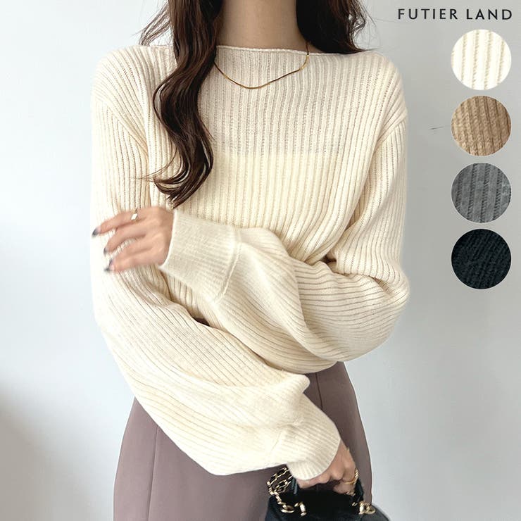 1枚主役モテかわ映え。ボートネックバルーン袖ニットプルオーバー | futier land | 詳細画像1 