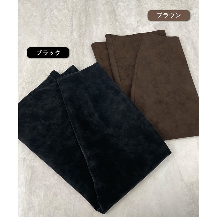 上品な質感が魅力。フェイクスエードナロースカート | futier land | 詳細画像3 