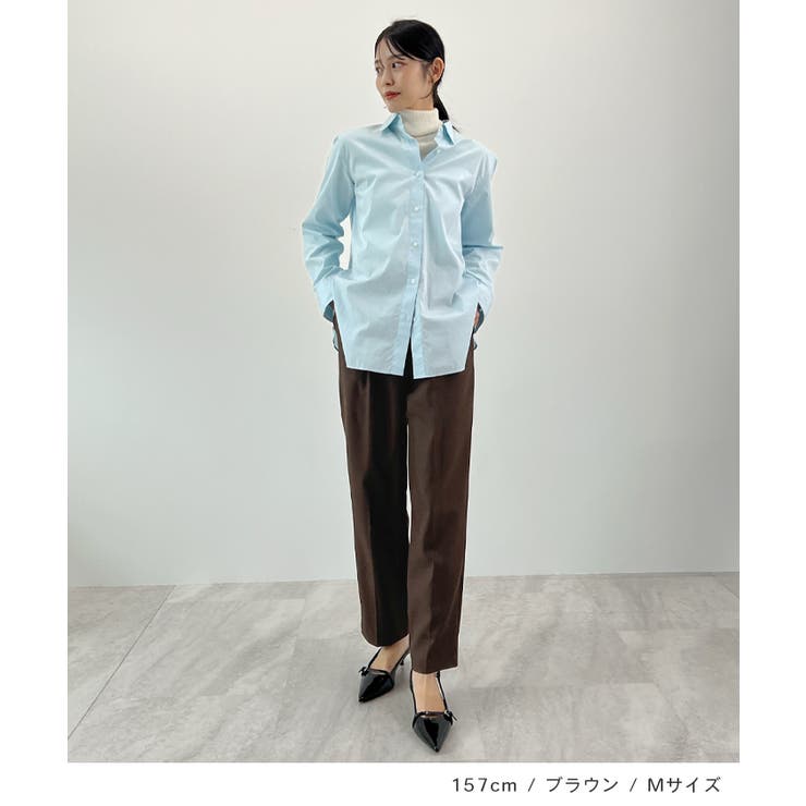 脚長効果抜群の美脚ライン。センタータックテーパードパンツ | futier land | 詳細画像6 