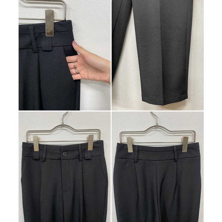 脚長効果抜群の美脚ライン。センタータックテーパードパンツ | futier land | 詳細画像10 