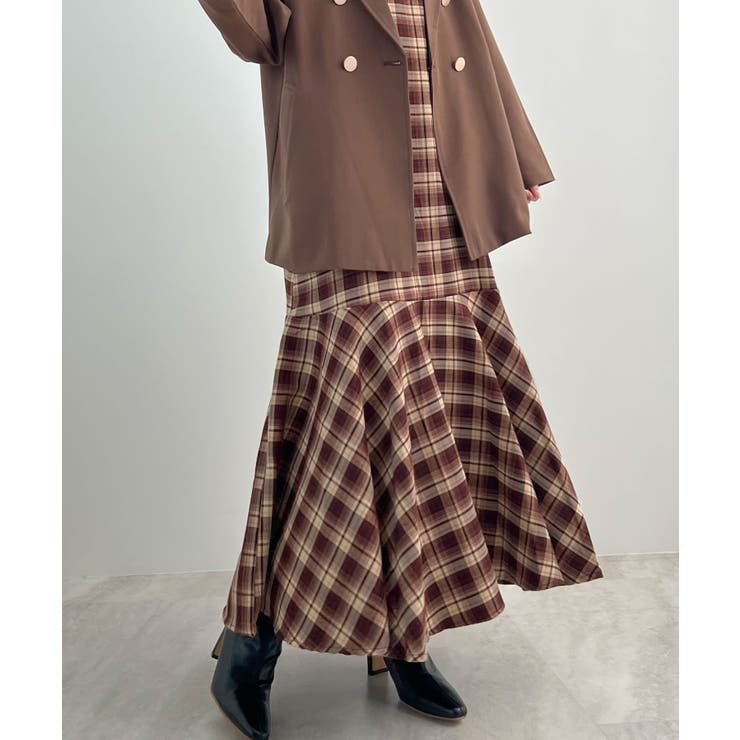 秋ムード高まる。チェックキャミOP | futier land | 詳細画像13 