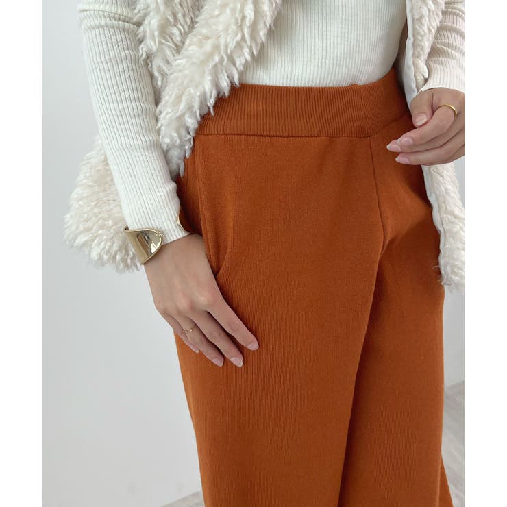 暖かい裾調整可能な2WAY。リラックスドロストニットパンツ | futier land | 詳細画像29 