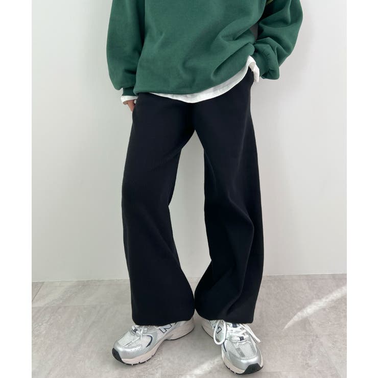 暖かい裾調整可能な2WAY。リラックスドロストニットパンツ | futier land | 詳細画像13 