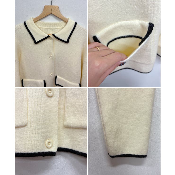 大人上品な配色。襟付きニットアウター | futier land | 詳細画像9 