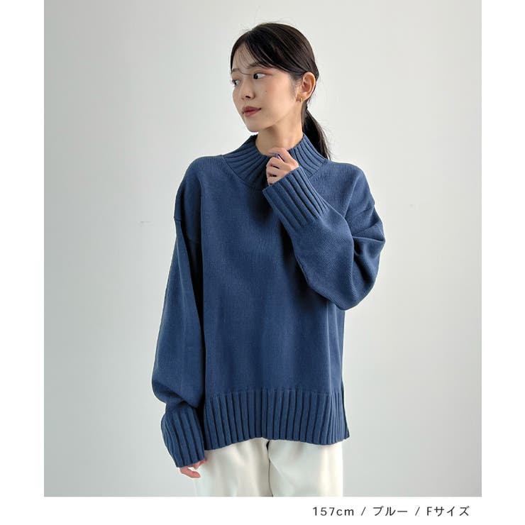 バックスリットオーバーニット | futier land | 詳細画像7 