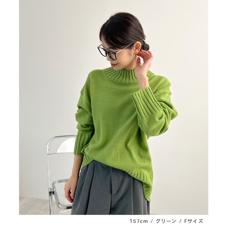 バックスリットオーバーニット | futier land | 詳細画像8 