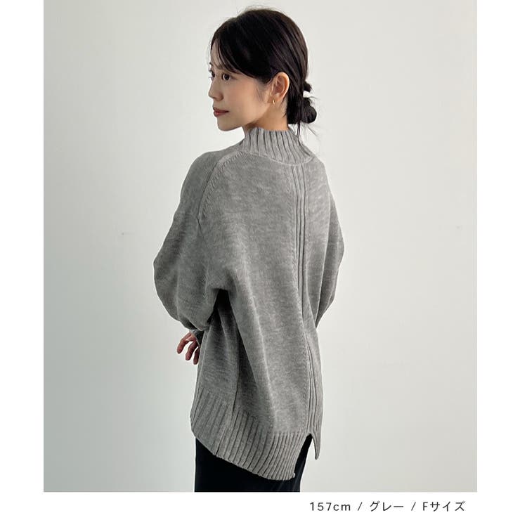 バックスリットオーバーニット | futier land | 詳細画像9 