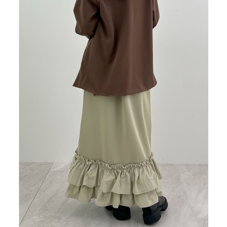 動きに華やぎを添える。ティアードフリルヘムスカート | futier land | 詳細画像29 