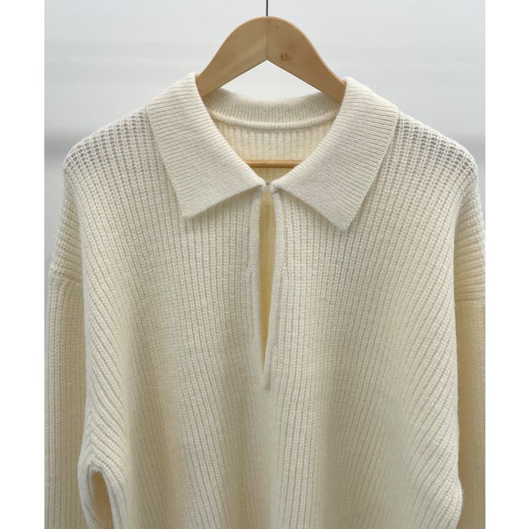 《ABYS》アルパカタッチ襟付きキーネックプルオーバー | futier land | 詳細画像38 