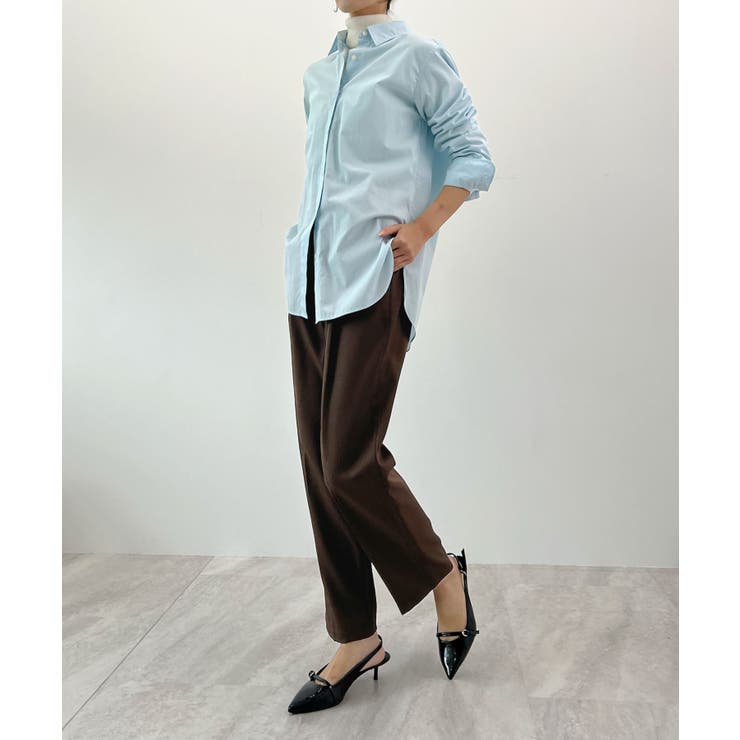 脚長効果抜群の美脚ライン。センタータックテーパードパンツ | futier land | 詳細画像19 