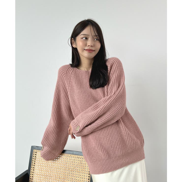 上品溢れるアクセント。袖ボタンKNIT | futier land | 詳細画像30 