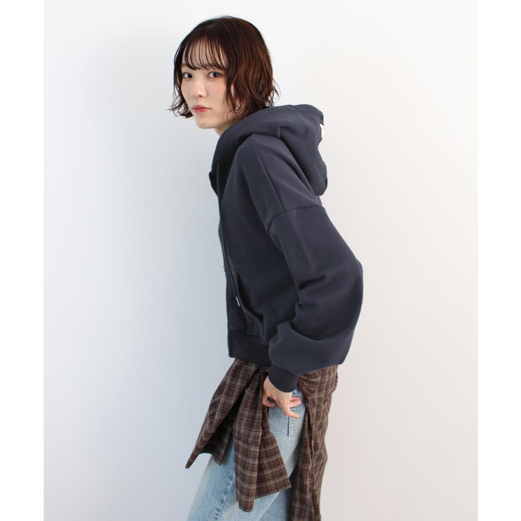 《ABYS》クロップド丈が相性抜群◎ダブルジップショート丈パーカー  | futier land | 詳細画像29 