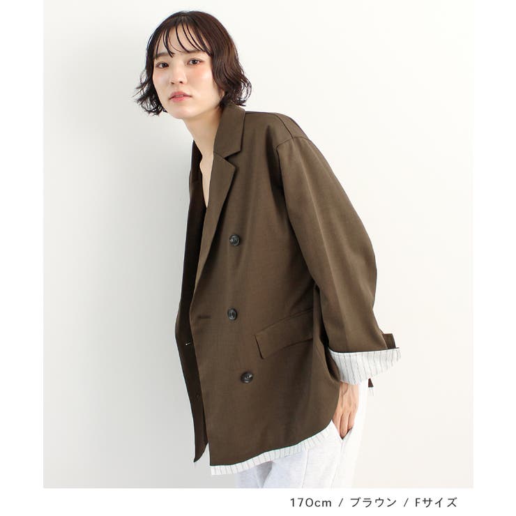 オーバーサイズ×レイヤードで旬を纏う。レイヤードダブルテーラードジャケット | futier land | 詳細画像6 