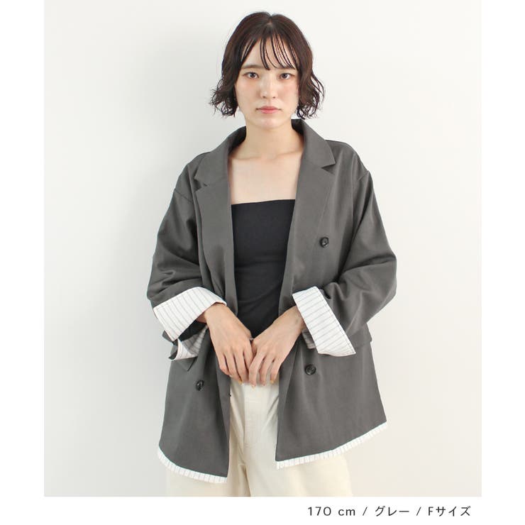 オーバーサイズ×レイヤードで旬を纏う。レイヤードダブルテーラードジャケット | futier land | 詳細画像7 