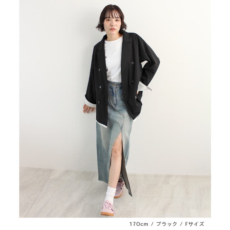 オーバーサイズ×レイヤードで旬を纏う。レイヤードダブルテーラードジャケット | futier land | 詳細画像8 