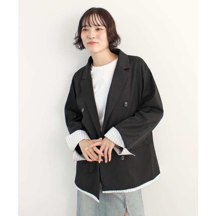 オーバーサイズ×レイヤードで旬を纏う。レイヤードダブルテーラードジャケット | futier land | 詳細画像10 