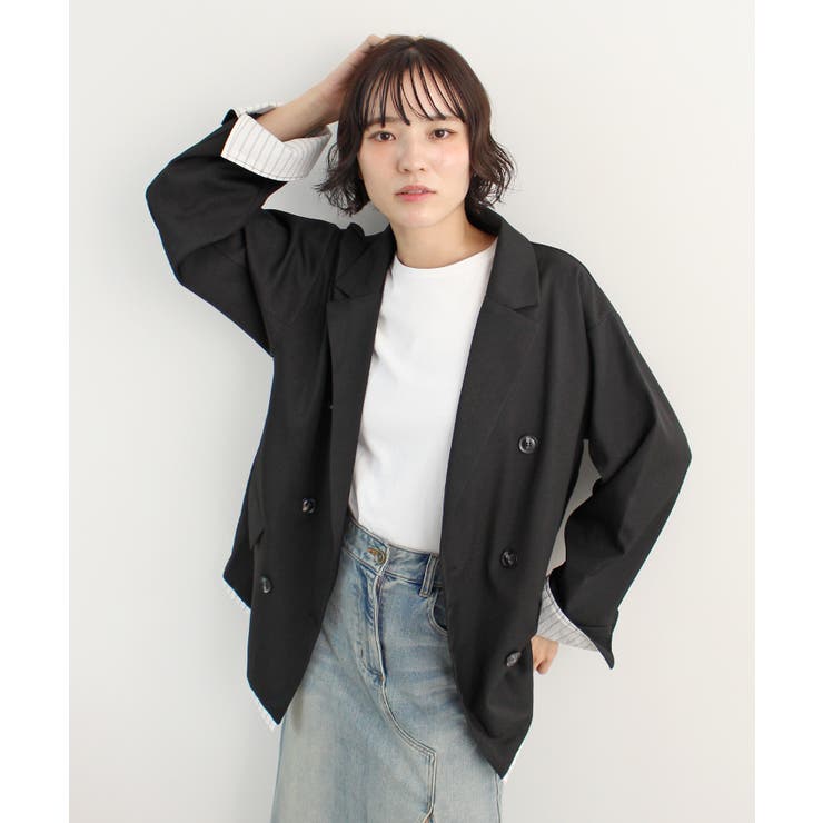 オーバーサイズ×レイヤードで旬を纏う。レイヤードダブルテーラードジャケット | futier land | 詳細画像12 