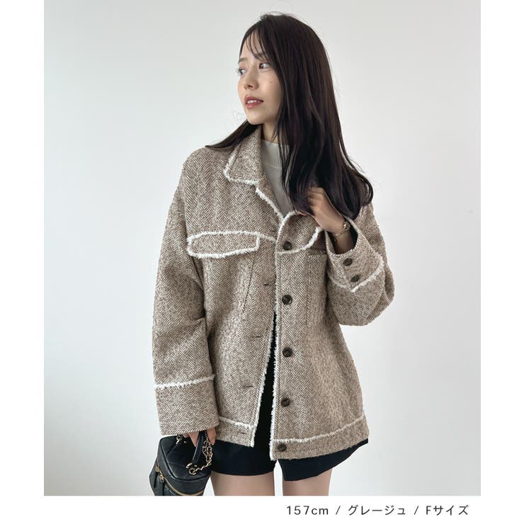さらっと羽織って今っぽく。ツイードフリンジミドルCPOJK | futier land | 詳細画像9 
