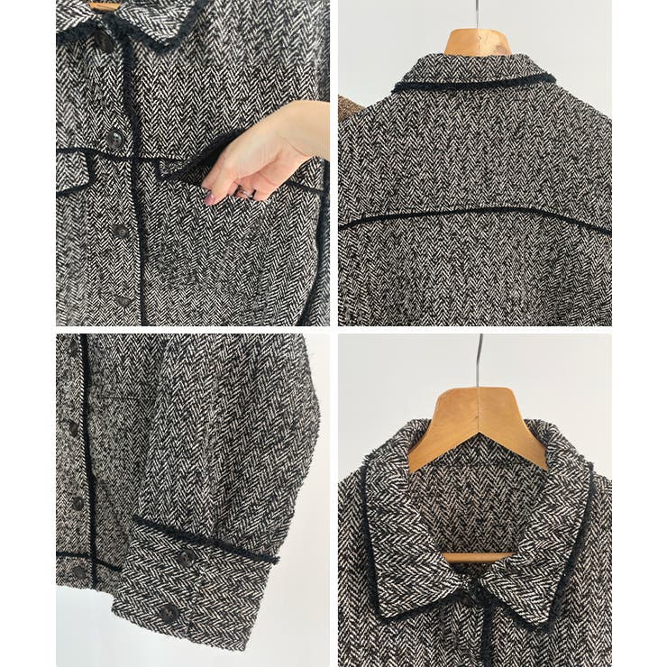 さらっと羽織って今っぽく。ツイードフリンジミドルCPOJK | futier land | 詳細画像10 