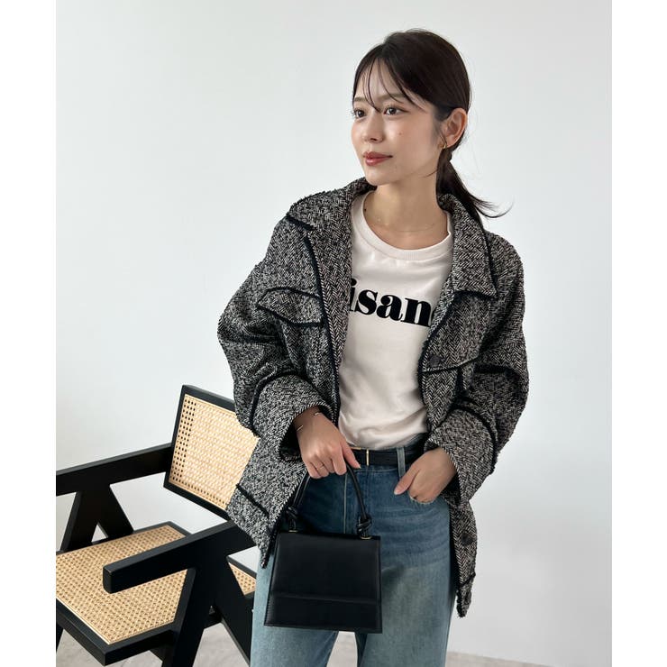 さらっと羽織って今っぽく。ツイードフリンジミドルCPOJK | futier land | 詳細画像11 