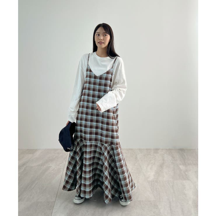 秋ムード高まる。チェックキャミOP | futier land | 詳細画像22 