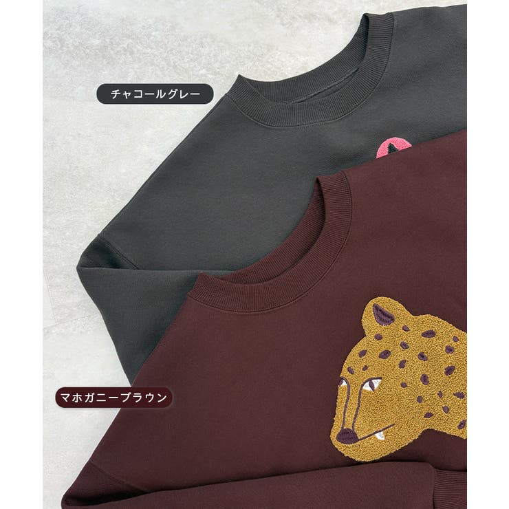 主役級レオパードで着映える。レオパード相良ショート丈スウェットトップス | futier land | 詳細画像3 