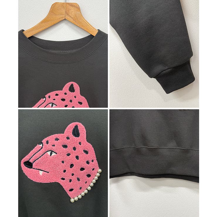 主役級レオパードで着映える。レオパード相良ショート丈スウェットトップス | futier land | 詳細画像8 