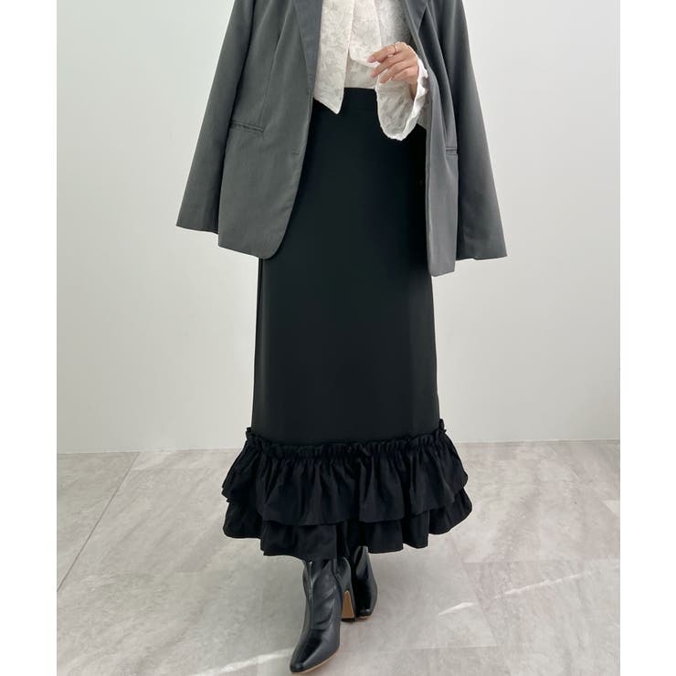 動きに華やぎを添える。ティアードフリルヘムスカート | futier land | 詳細画像14 