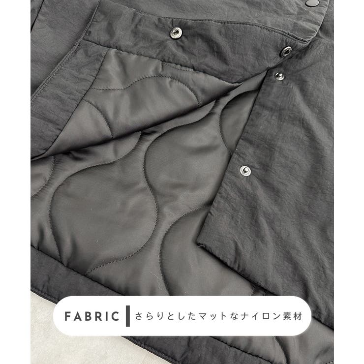 1枚で即こなれ感。サイドジップノーカラー中綿ジャケット | futier land | 詳細画像5 