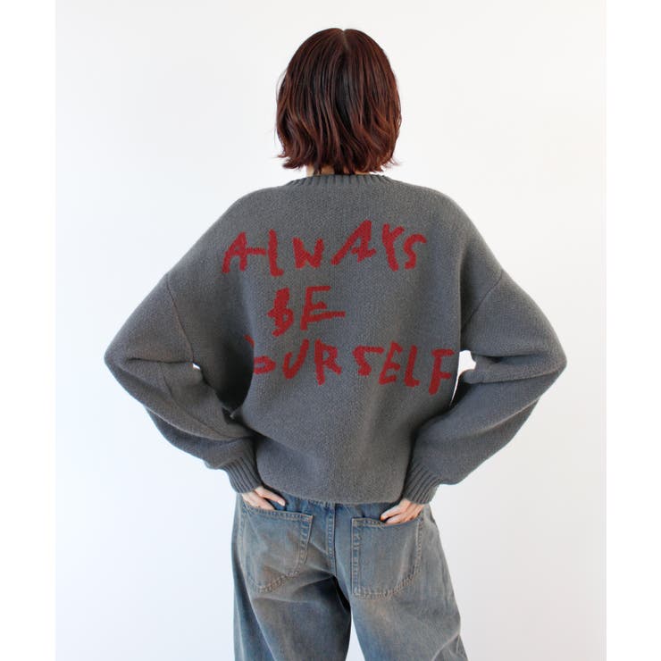 《ABYS》後ろ姿も可愛く決まる。バックロゴニットトップス | futier land | 詳細画像20 