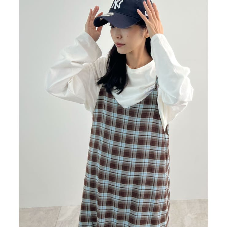 秋ムード高まる。チェックキャミOP | futier land | 詳細画像25 