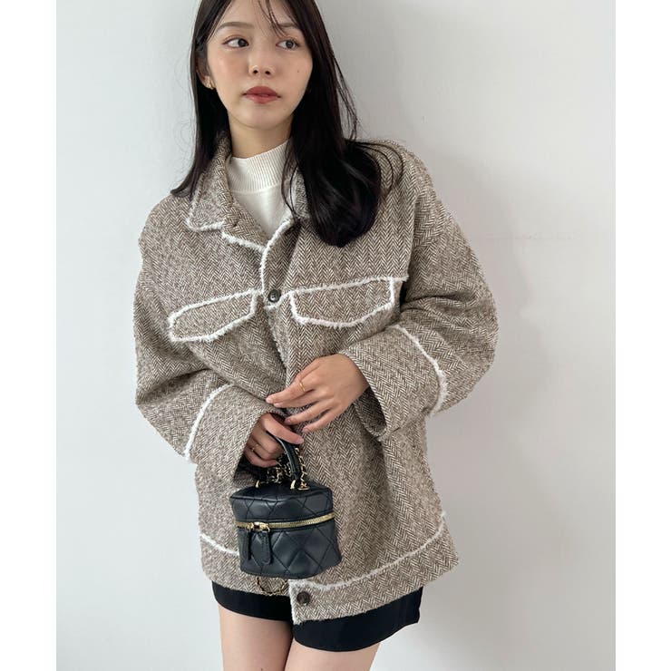 さらっと羽織って今っぽく。ツイードフリンジミドルCPOJK | futier land | 詳細画像18 