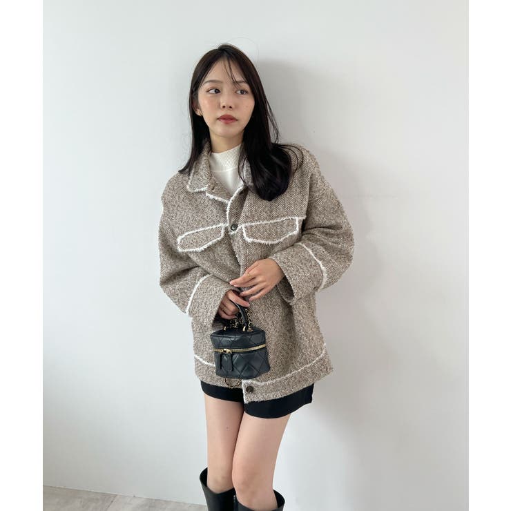 さらっと羽織って今っぽく。ツイードフリンジミドルCPOJK | futier land | 詳細画像19 