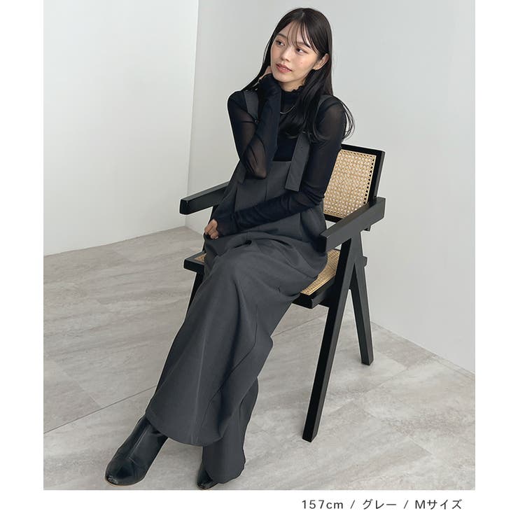 モードなムード香る。ベルトショルダーサロペット | futier land | 詳細画像6 