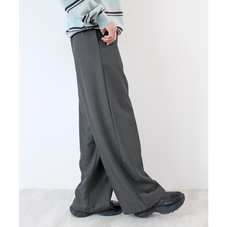 ゆるっと楽ちん。ツータックワイドストレートスラックス/ロング丈 | futier land | 詳細画像12 