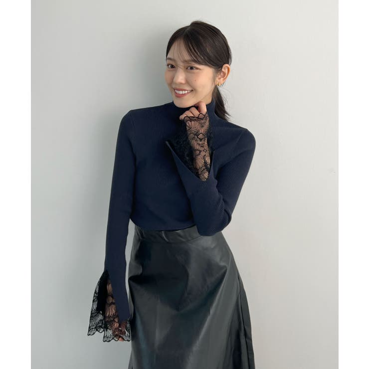 ふとした仕草まで美しく。袖レースリブKNIT | futier land | 詳細画像24 