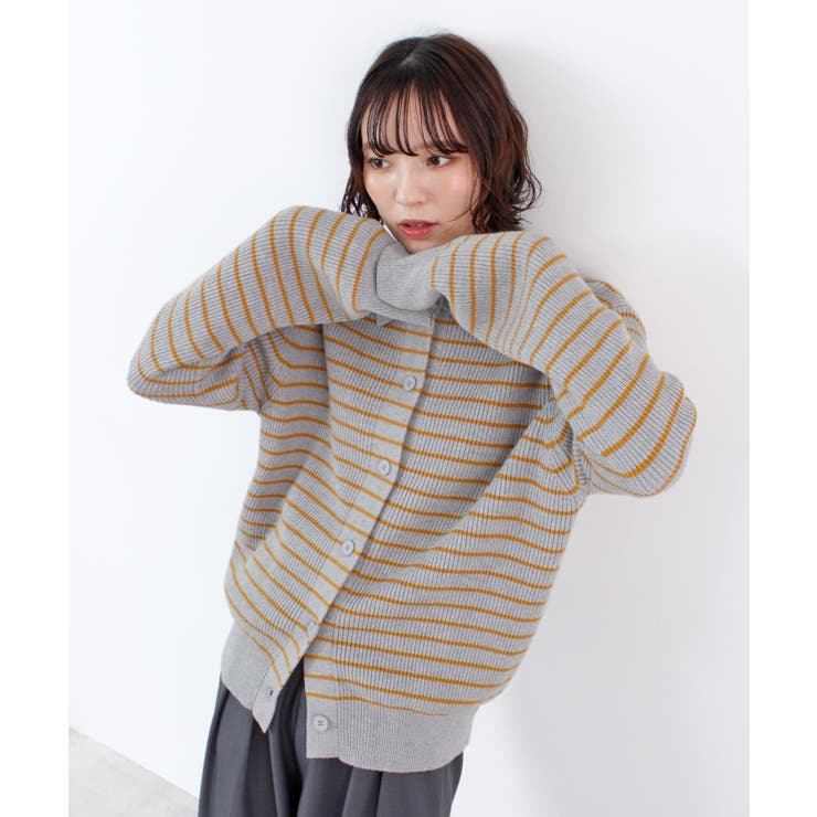 《ABYS》トレンド感ある配色。襟付きボーダーニット | futier land | 詳細画像31 
