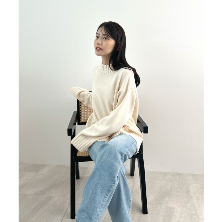 バックスリットオーバーニット | futier land | 詳細画像15 