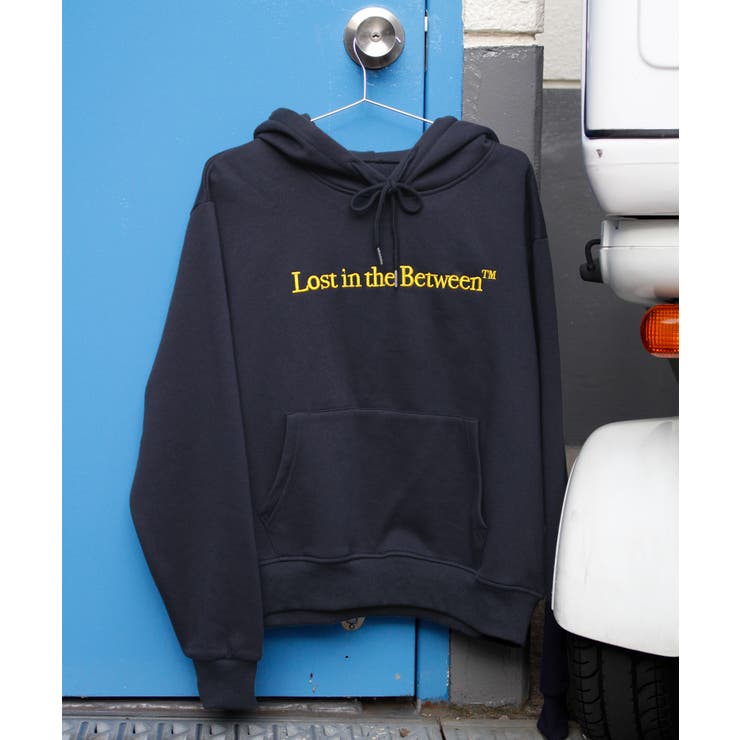 ネイビー | 《ABYS》裏起毛であったか。ロゴ刺繡パーカー/フーディ | futier land